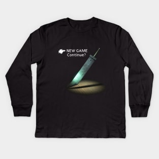 Final fantasy vii menu Kids Long Sleeve T-Shirt